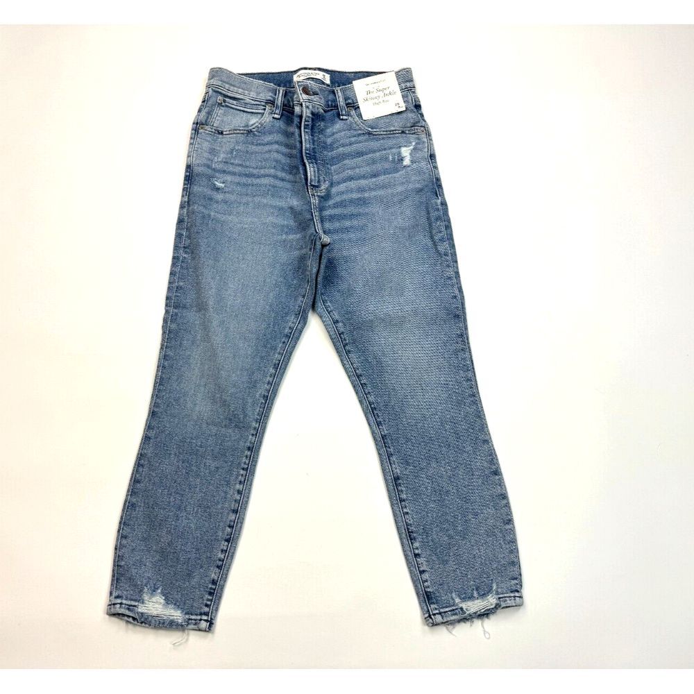 Abercrombie Fitch Super Skinny‎ Ankle High Rise Jeans Women 29 Short NWT Stretch